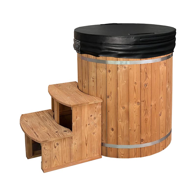 Tab Mandi Ais Kayu Pine Termo dengan Pelapik Keluli Tahan Karat 304 Tab Mandi Ais Kayu Pine Termo dengan Pelapik Keluli Tahan Karat 304