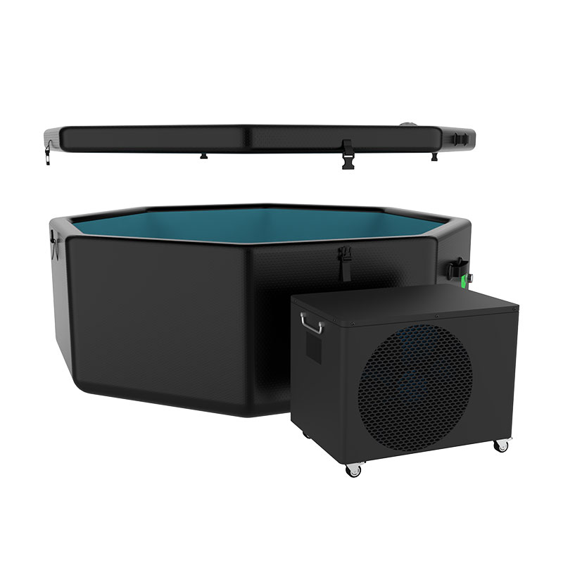 Octagon ais terjun pod untuk terapi sejuk